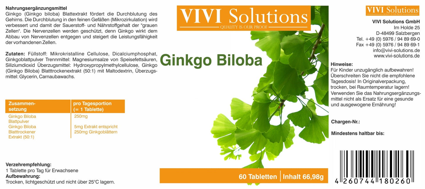 Ginkgo Biloba 500mg