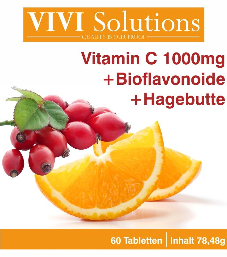 Vitamine C 1000 mg + Bioflavoids + Rozenbottel