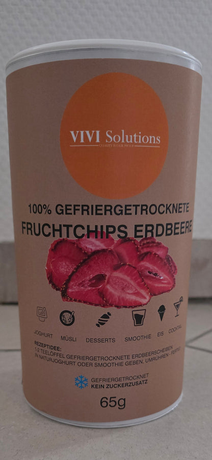 Gefriergetrocknete Erdbeerscheiben