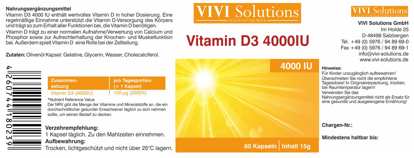D3 Vitamin 4000IU
