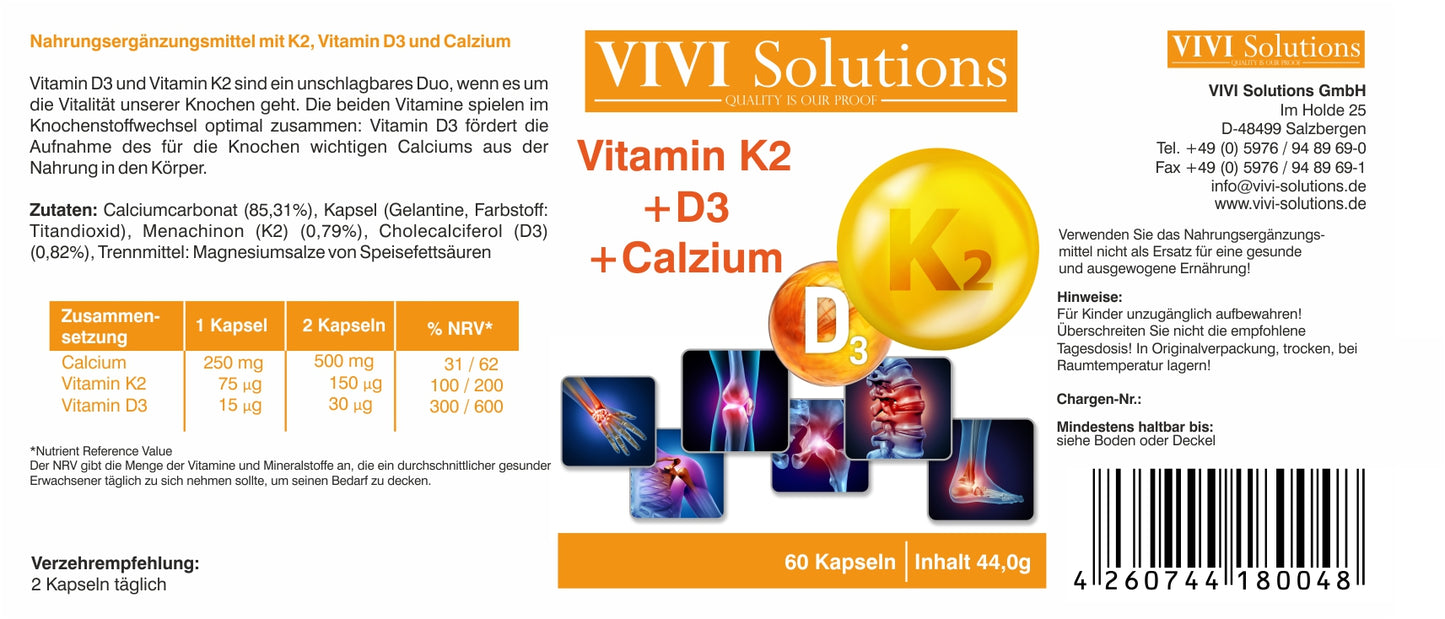 Vitamin K2 + Vitamin D3 + Calcium