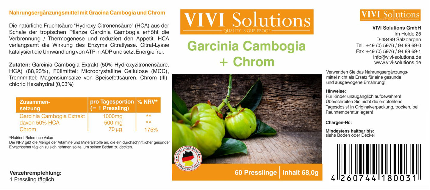 Garcinia Cambogia - 60 korrels