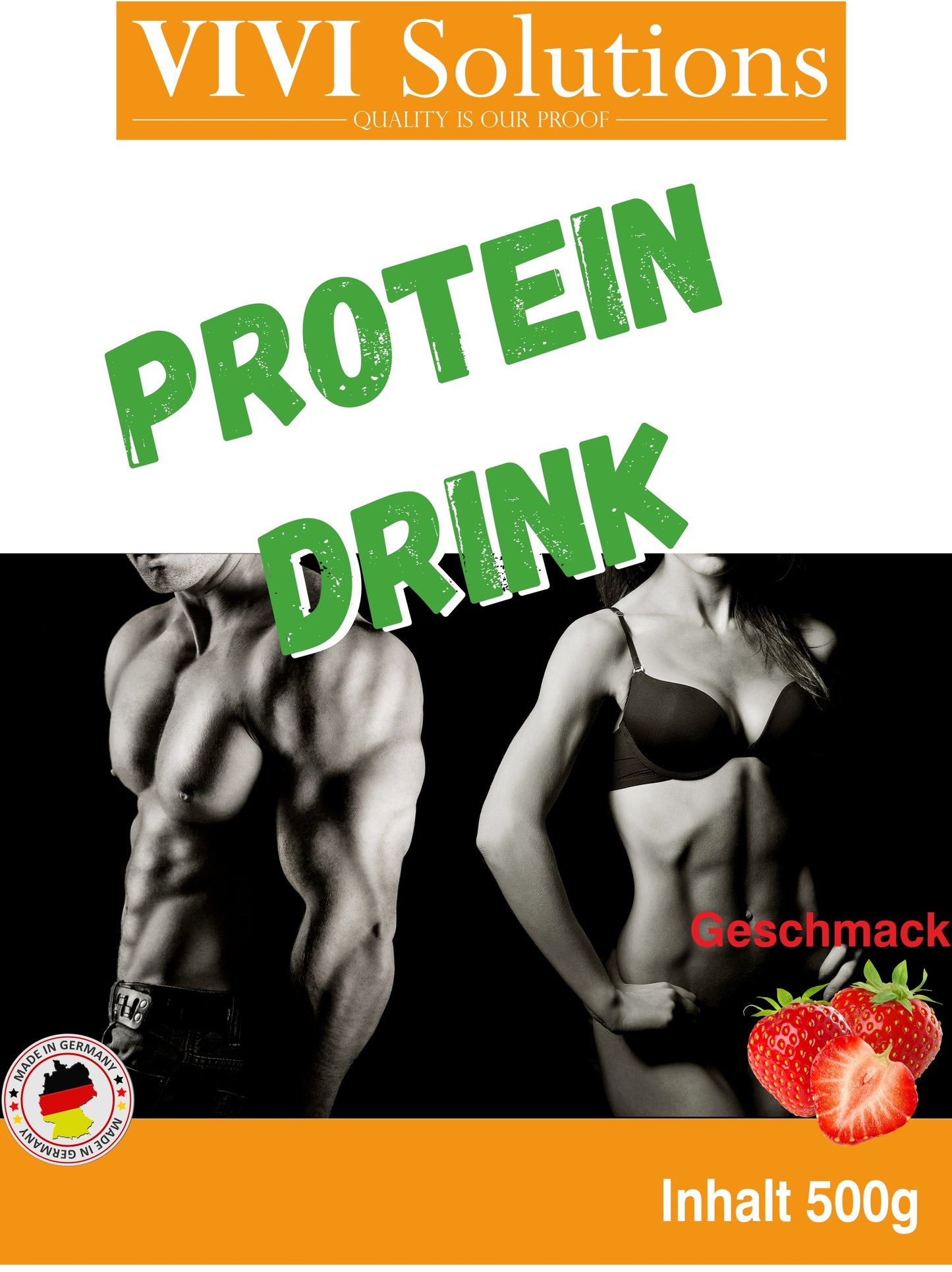 Protein drink strawberry flavor